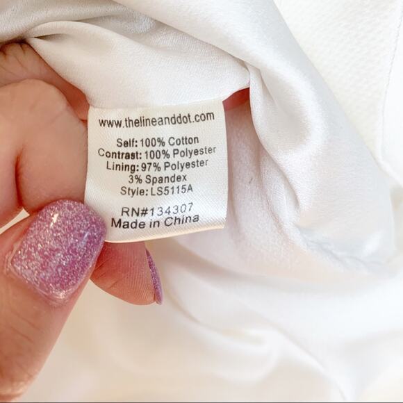 REVOLVE Line and Dot White Angled Zip Lace Pieced Skirt XS - Picture 9 of 9